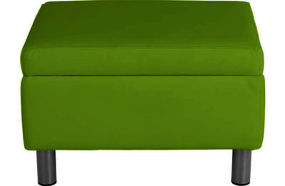 ColourMatch Moda Leather Effect Footstool - Apple Green